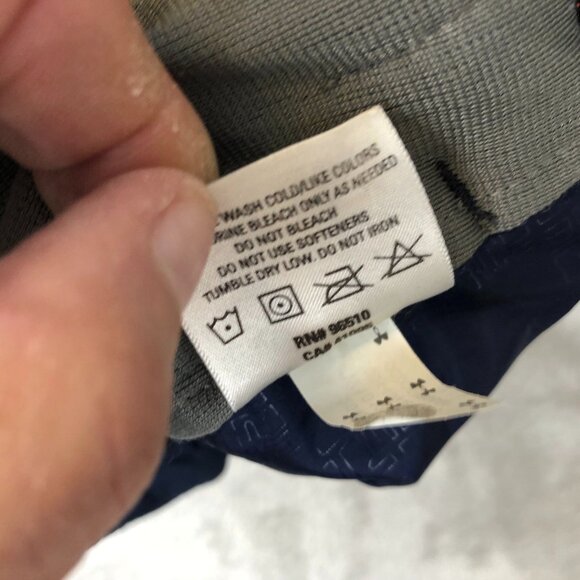 Under Armour Mens Windbreaker Jacket Large Navy Full Zip Outdoors High Neck - Picture 6 of 11